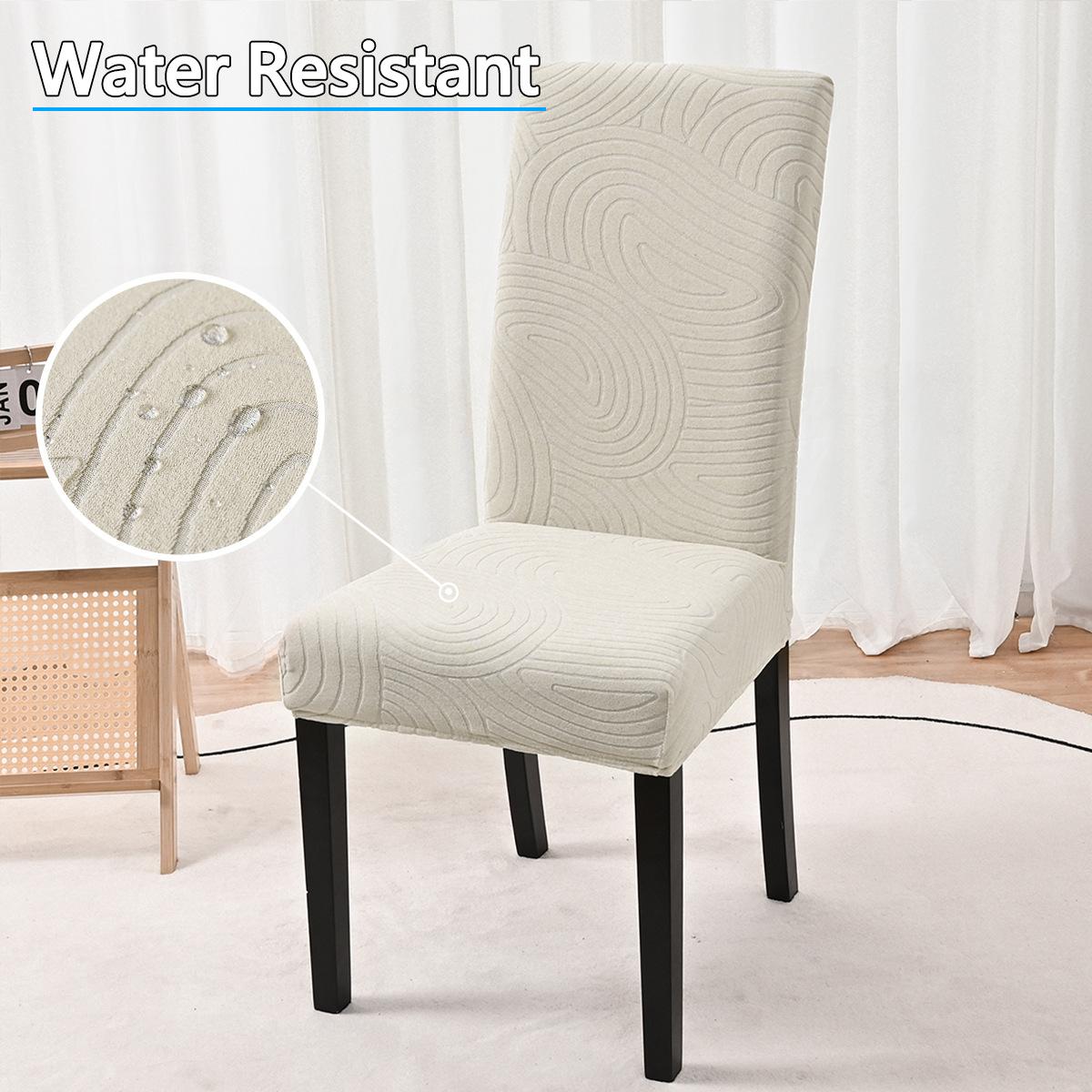 

Jacquard Elastic Waterproof Chair Cover Solid Color High Back Hotel Restaurant Chair Cover S size (height 35-45cm)