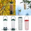 Hanging Wild Bird Feeder Clear Tube Suet Metal Bird Feeders for Outdoor Garden