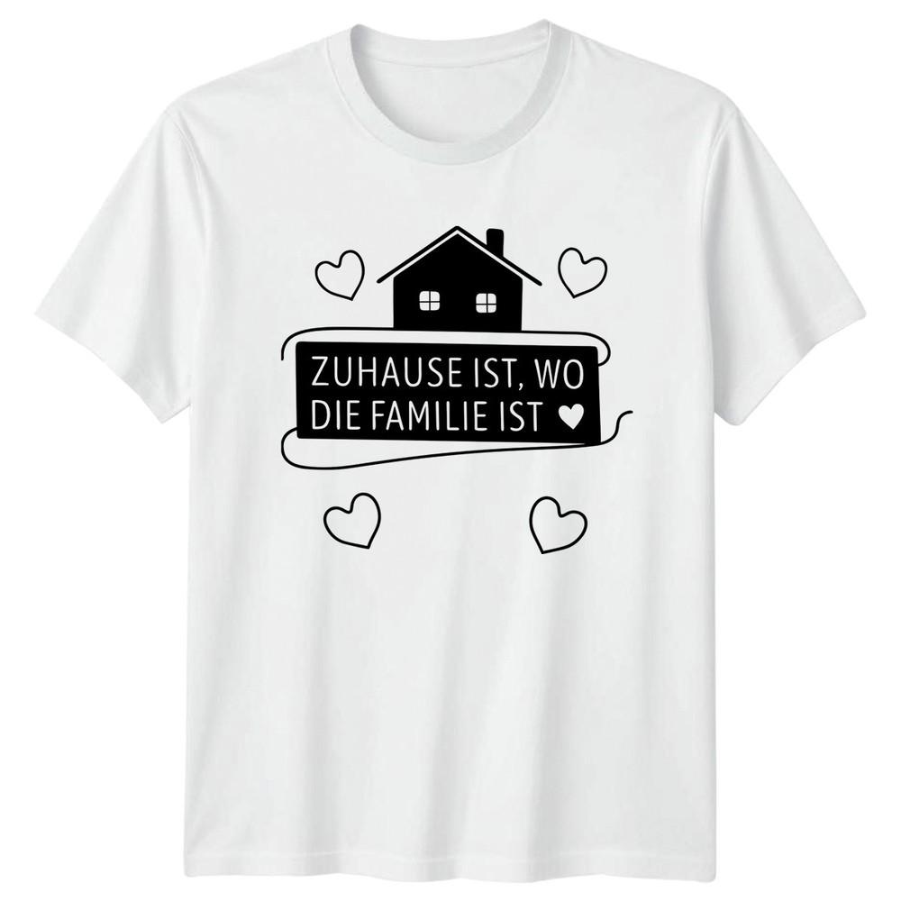 Zuhause Ist Wo Die Familie TShirt GerUnisex Language Home Gift For Him And Her S