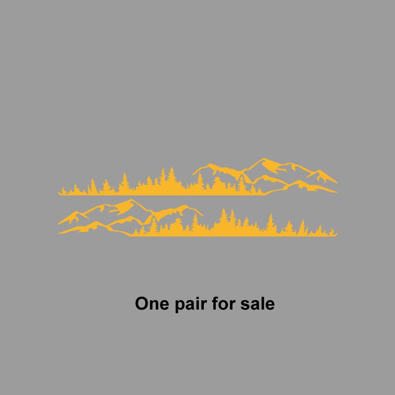 Carlow Hills and Forest Scene Outdoor Adventure Designs, Outdoor Adventure Stickers Nature Themed Decorations Durable Vinyl