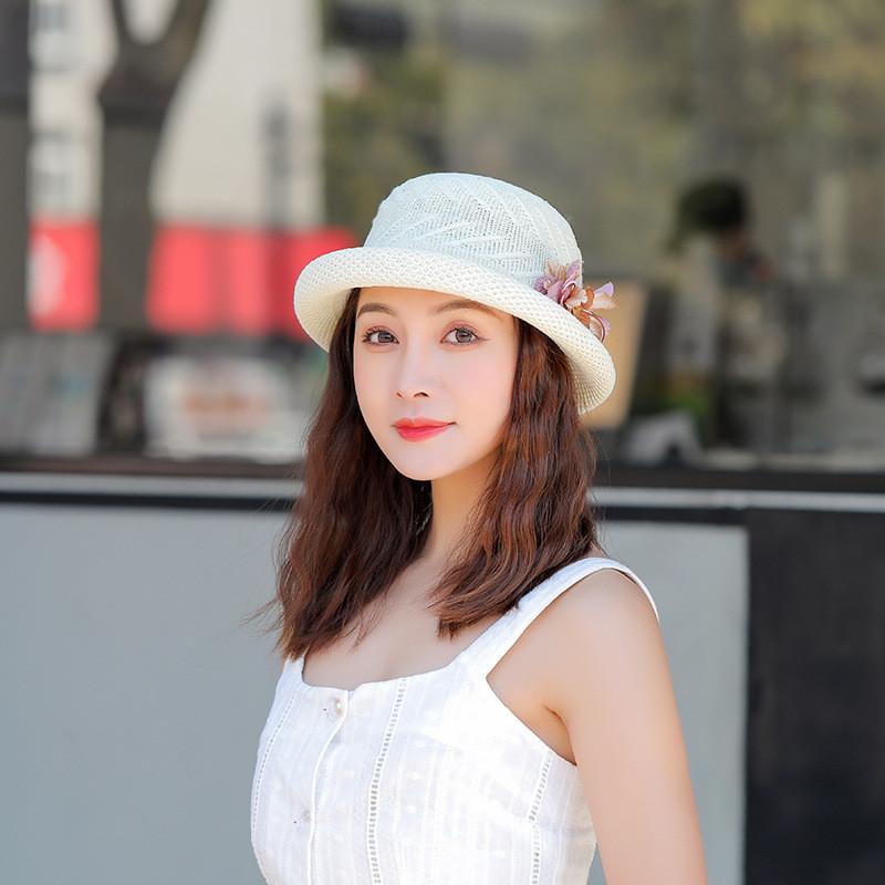Cappello Da Sole Donna Con Tesa Larga AntiUV - Paglia Pieghevole, Protezione UPF 50+, Regolabile 56/58 Cm, Rosa, Per Viaggi E Spiaggia
