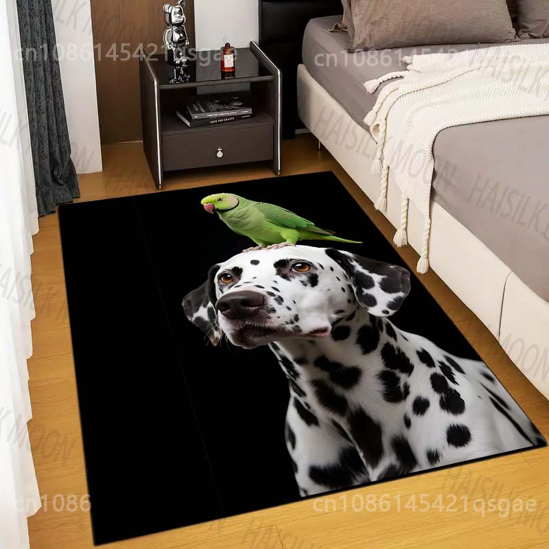 

Dalmatian Parrot Pattern Carpet for Living Room Bedroom Bathroom Mat Creative Doormat Home Decor Area Rugged Luxury Gifts 40x60cm
