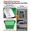 1Set Plastic Vegetable Planters With Tray Rectangular Flowerpots For Balcony Indoor Gardening Breathable Plants Pots Garden Tool