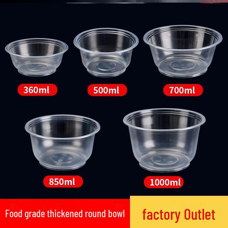 Disposable Transparent Round Plastic Bowls