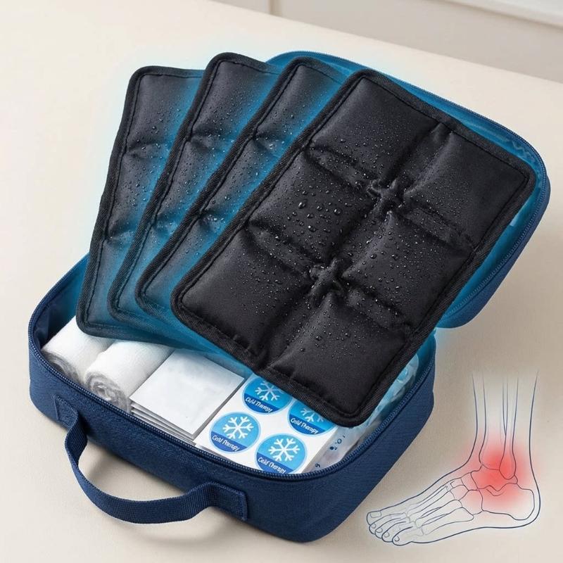 4Pcs Lunch Box Ice Pack Space Saving Leakproof Cold Gel Bag For Lunch Box And Coolers With Long Terms Cooling Effect