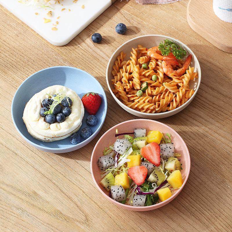 Fruit Tray Hexagonal Square Square Dessert Snack Food Wheat Straw Thickening Tray Fruit Tray