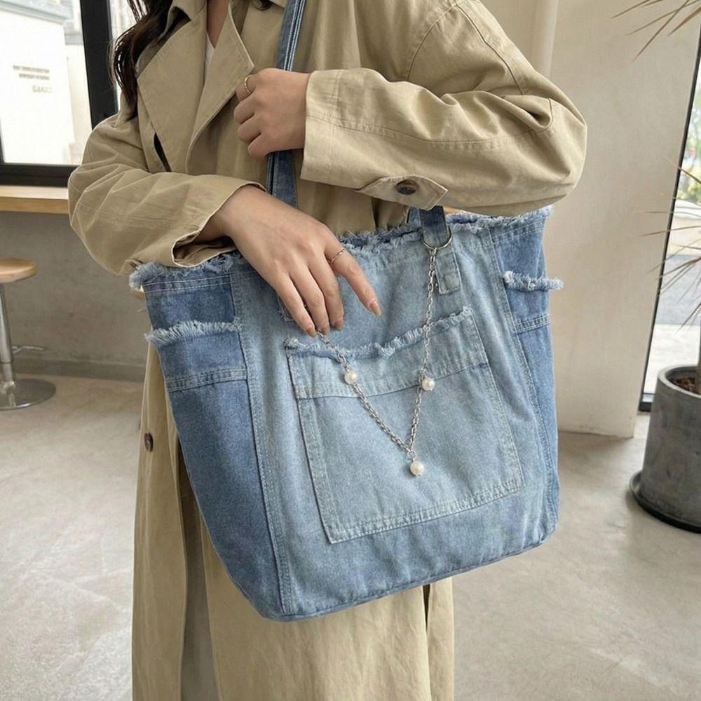 Retro Canvas Tote Bag Korean Style Handbag Sweet Underarm Packs  Outdoor