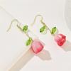 New Fashion leaf  Tulip Dangle  Earrings  for Women Girl Gift Sweet Jewelry Wholesale