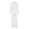 Pigiama da donna in mussola di cotone a maniche lunghe, set da 2 pezzi, indumenti da notte, tuta casual da donna, indumenti da notte primaverili, tuta da casa