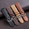 Genuine Cowhide Leather Strap 18mm 20mm 22mm Retro Soft Breathable Wristband for Seiko for Samsung Galaxy Watch 6 5 4 Bracelet