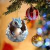 Pendentif de noël en acrylique, ornement de Dragon, décoration polyvalente suspendue pour arbre de noël, pour fenêtre, porte de voiture