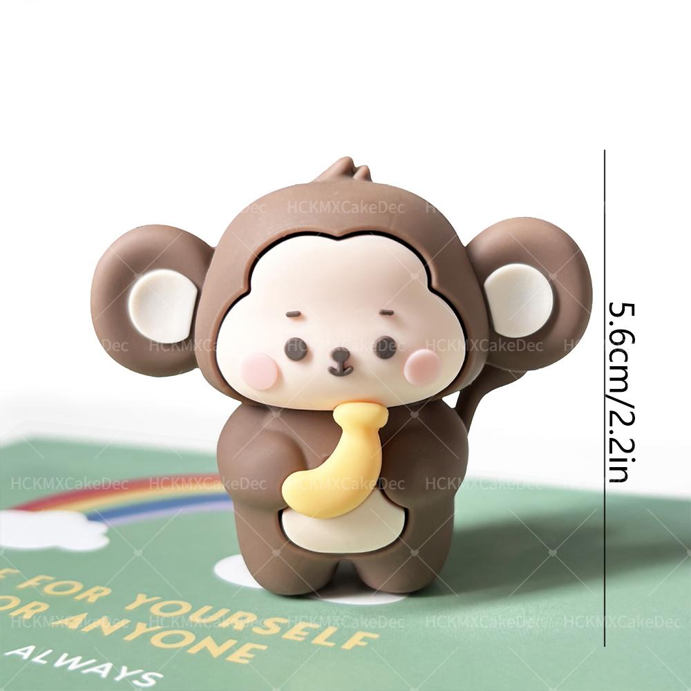 9PCS/1pc Safari Cake Topper Wild Animals-Lion Elephant Giraffe Cake Jungle Animals Wild One Cake Topper Birthday Party Decoratio