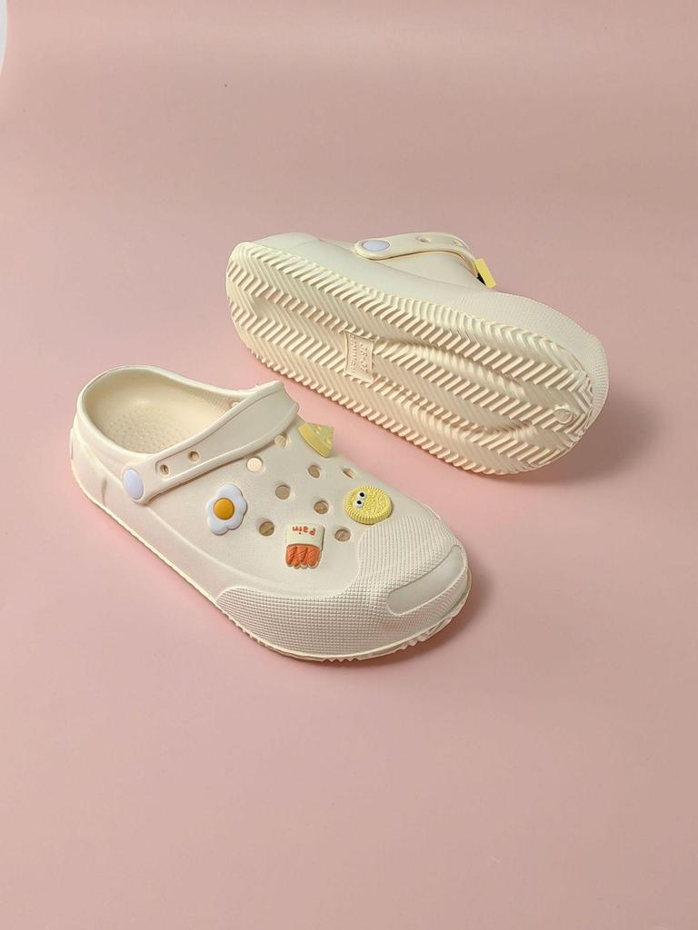 2025 Summer Women's Thick Sole Hole Sandals & Slippers - Cute, Height-Boosting Beach Footwear