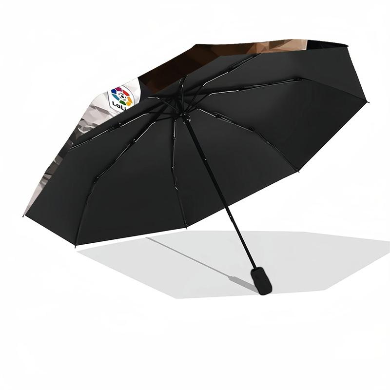 Ronaldo Cr7 Football Legend Outdoor Automatic Umbrella Compact & Durable 8-Rib Design Sturdy Construction Durable Everyday Carry Umbrella