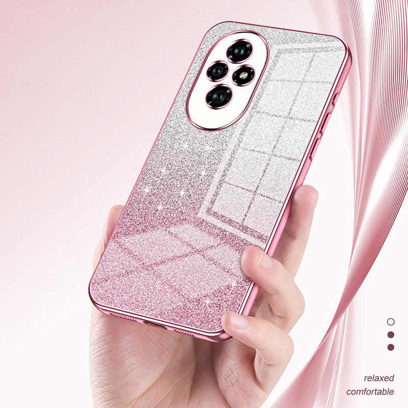 For Honor 200 5G Case Gradient Glitter Anti-Drop Soft TPU Phone Cover