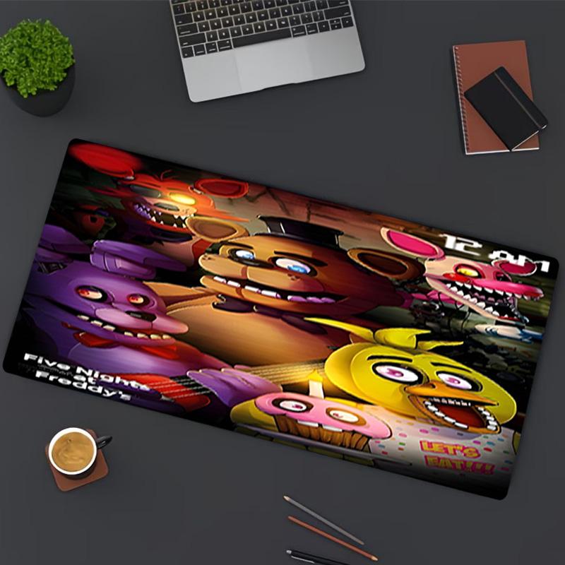 Five Nights at Freddy's Baskılı Mouse Pad, Klavye Pad'i Laptop PC Matı için Ofis Ev Kullanımı, Masa Dekorasyonu, Oyuncular İçin Mükemmel Doğum Günü Hediyesi