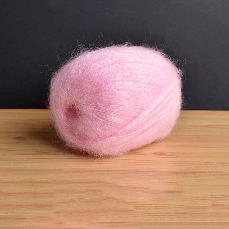 Mohair Fine Wool Yarn Knitting Sewing Thread Soft Skin-friendly Crochet for Sweater Scarf Shawl