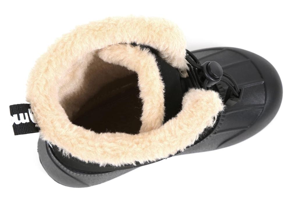 moz Cizme U Bean Scurte Elastice Interioare Cold 19cm, Paracord, Șnur, Boa, Impermeabile, Vreme, Ușoare, Mărime Copii, Negru,