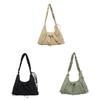 Nylon Folded Shoulder Bag For Women With Drawstring Design For Casual Travel