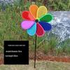 Colorful Eight-Leaf Cloth Pinwheel Spinner - Ideal for Kids’ Garden or Real Estate Decor