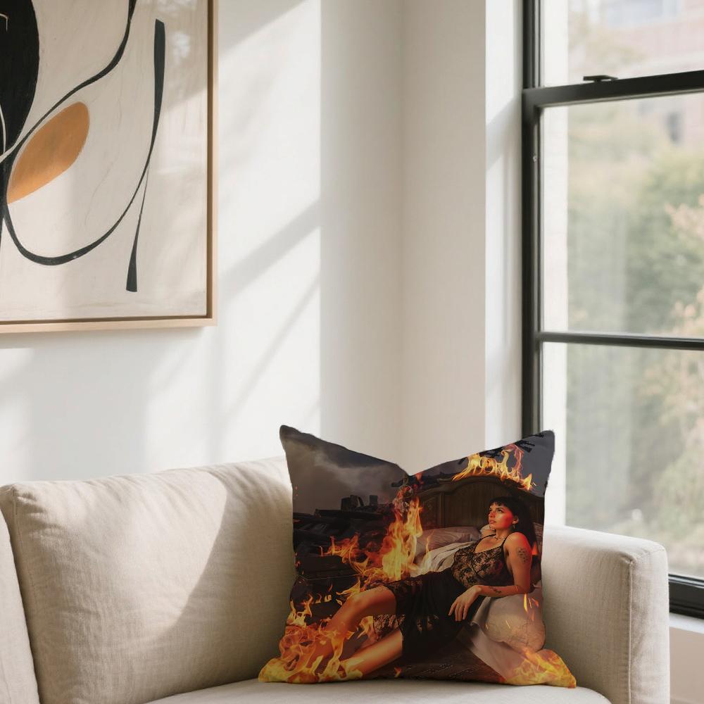 Singer R-Rebecca Black Salvation Cushion Cover For Sofa Car Office Cafe Soft And Comfortable Double-Sided Printing Pillow Cover