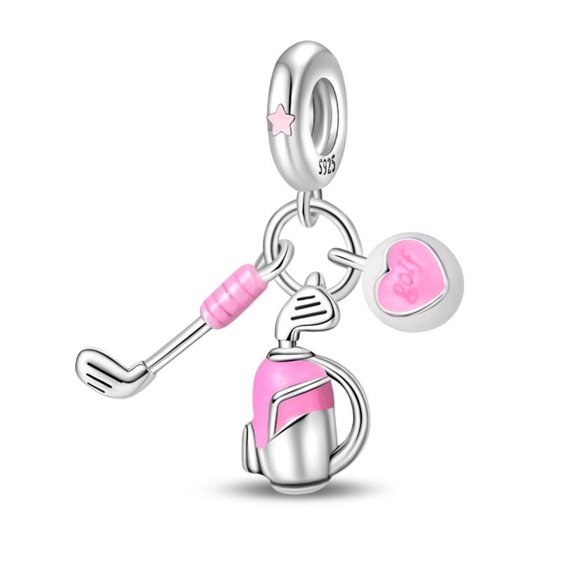 Copper Volleyball Baseball Badminton Golf Sports 3Mm Charms Beads Pendants Birthday Party Fine Diy Jewelry Gifts