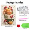 Herbstkürbis Pilz Tasse Rahmenloses Perlenmalerei-Set 3D Perlen Leinwand Kunst Romantische Wohnwanddekoration Basteln DIY Handgemacht Thanksgiving Dekoration