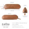 Nafka Mostro Leather Pencil Case, Simple Design, Large Capacity, Solid Color, Made in Japan [NFK-72204] (Camel)