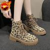Fashion Woman Short Shoes Round Toe Autumn Winter Biker Ankle Boots for Women Print On Offer Chic and Elegant Y2k Booties Goth New Rock