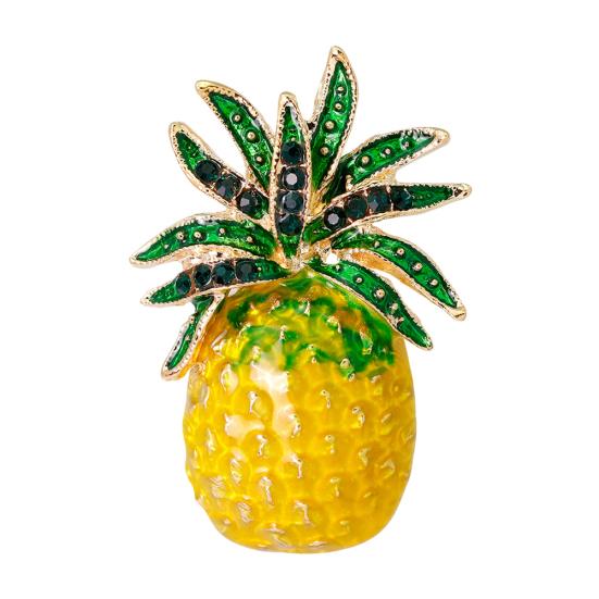 Creative Fruit Pineapple Brooch Pin Shirt Scarf Dress Women Jewelry Decor Gift