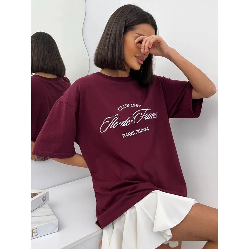 Western Style New Fashion Loose Casual Print Short Sleeve Cotton T-shirt Top Loose Printed T-shirt