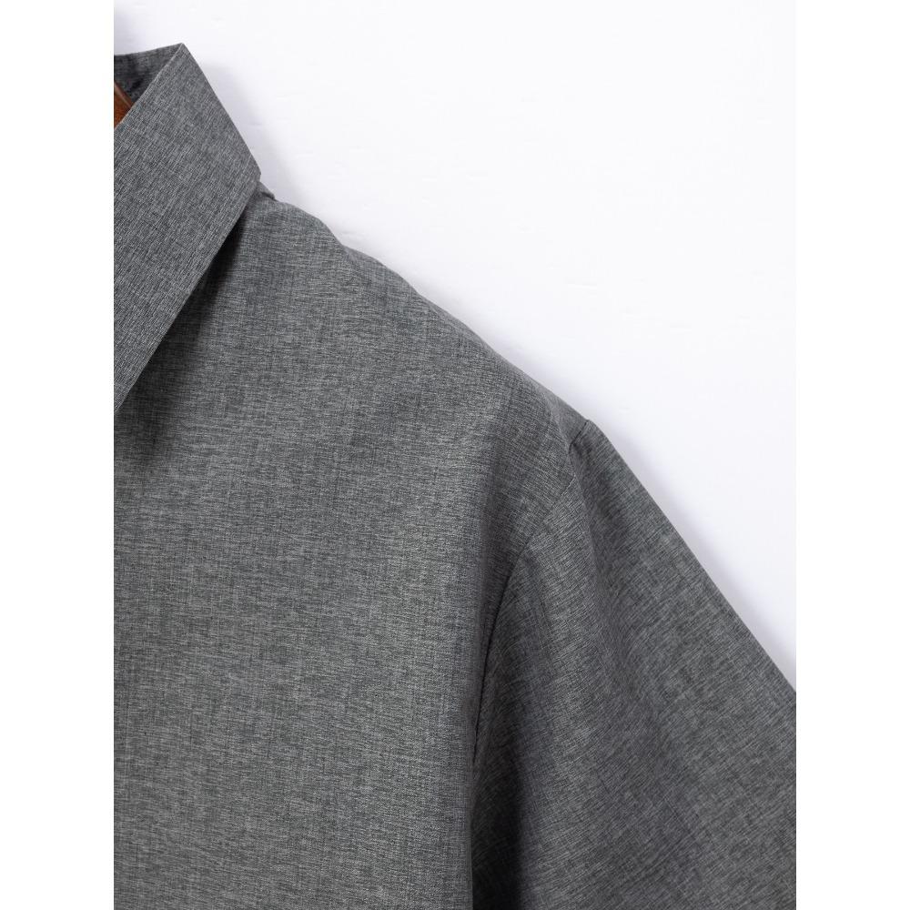 Spring and Autumn Men's Casual Patchwork Lapel Long Sleeved Shirt