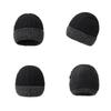 Winter Two-Color Stitching Wool Cap Men Warm Ear Protection Knitted Cap