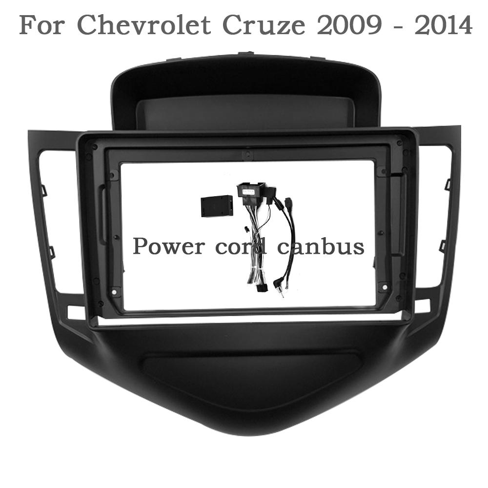 

Рамка автомобильного радиоприемника для Chevrolet Cruze J300 2008-2014 9-дюймовая стереопанель жгут проводов адаптер кабеля питания Canbus декодер чёрный