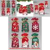 Christmas Gift Bag With Drawstring Ribbon Santa Print For Holiday Packaging