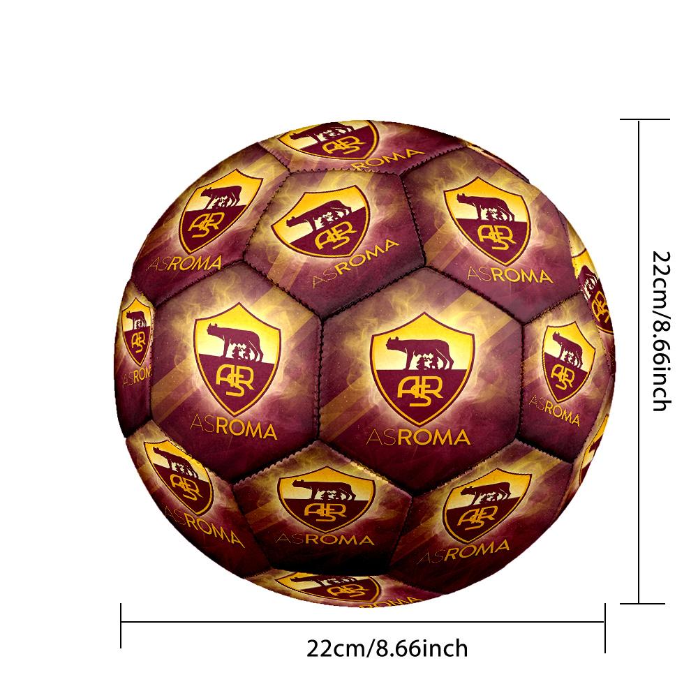 AS Roma Size 5 Football High Elastic Soccer Ball For Outdoor Competition Daily Training Play