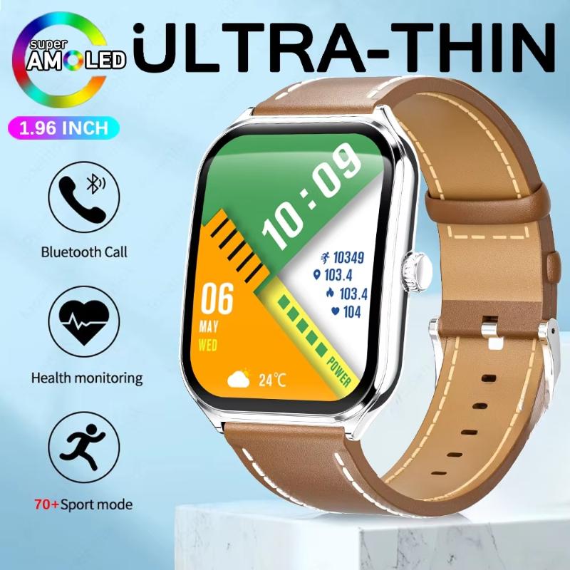 2025 Nové Ultratenké AMOLED Chytré Hodinky Muži 386*448HD Obrazovka Módní Dámský Sportovní Náramek BT Volání Vodotěsné Chytré Hodinky