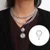 Elegant Layer Pendant Necklace Portable Alloy Jewelry Accessory for Gift Giving or Personalize Use