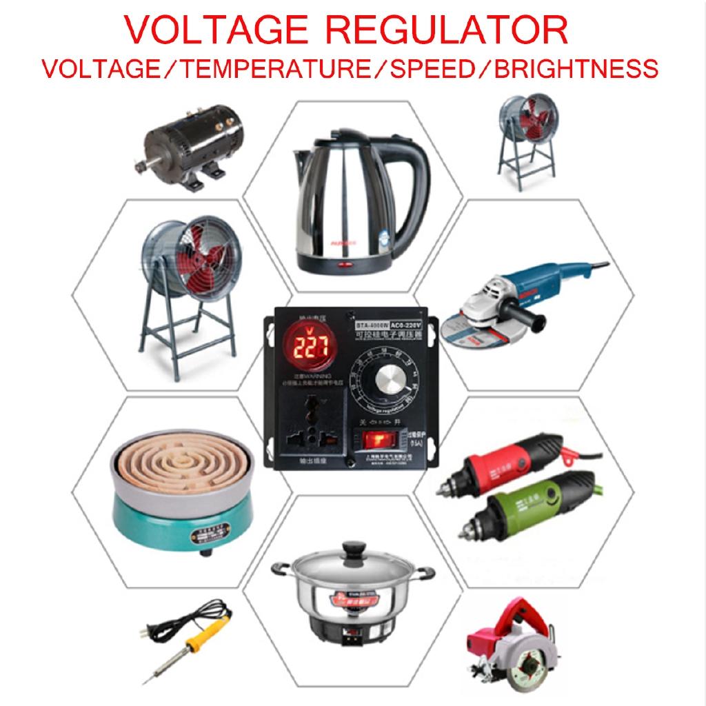 220V AC 4000W Control Controller Variable Voltage Regulator Motor Speed Fan