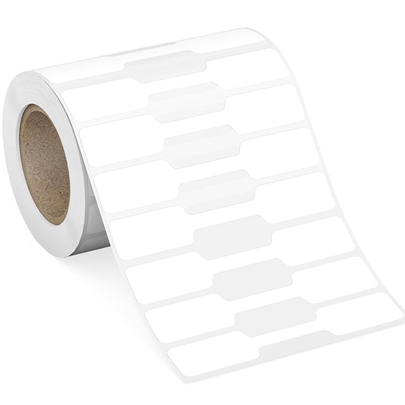 500 Kraft Paper Ring Necklace Price Tag Stickers - Self-Adhesive, Hand-Written, 1 Roll (500 Sheets)