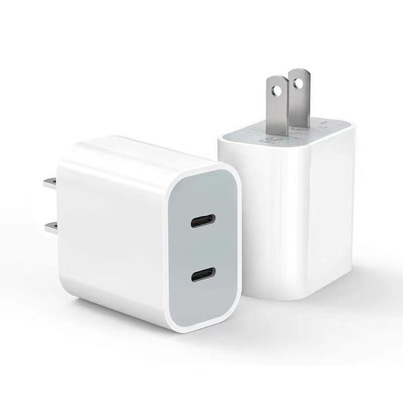 "40W Dual USB-C Fast Charger for Apple Devices 8-16, 30W US Standard Dual Port Fast Charging"