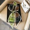 Small long thin bevel silk scarf Women's ethnic style belt Tie hair belt Tie bag ribbon tie yarn scarf Thin scarf