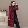 Winter Large Size Knee Long Down Cotton Clothes Thickened Mother Clothes Slim Cotton Clothes Jacket Warm Thickened Warm