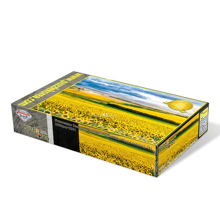 2000 Piece Jigsaw Puzzle - Sunset In a Beautiful Sunflower Field, Popular Korean Puzzle