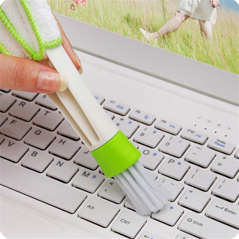 Air-condition Cleaner Double Head Clean Tools Window Leaves Blinds Duster Pocket Brush Keyboard Dust Collector Computer