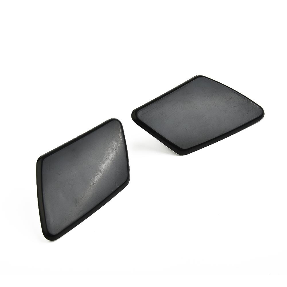 1pair Bumper Headlight Cover Plastic Black Washer Left Right Accessories