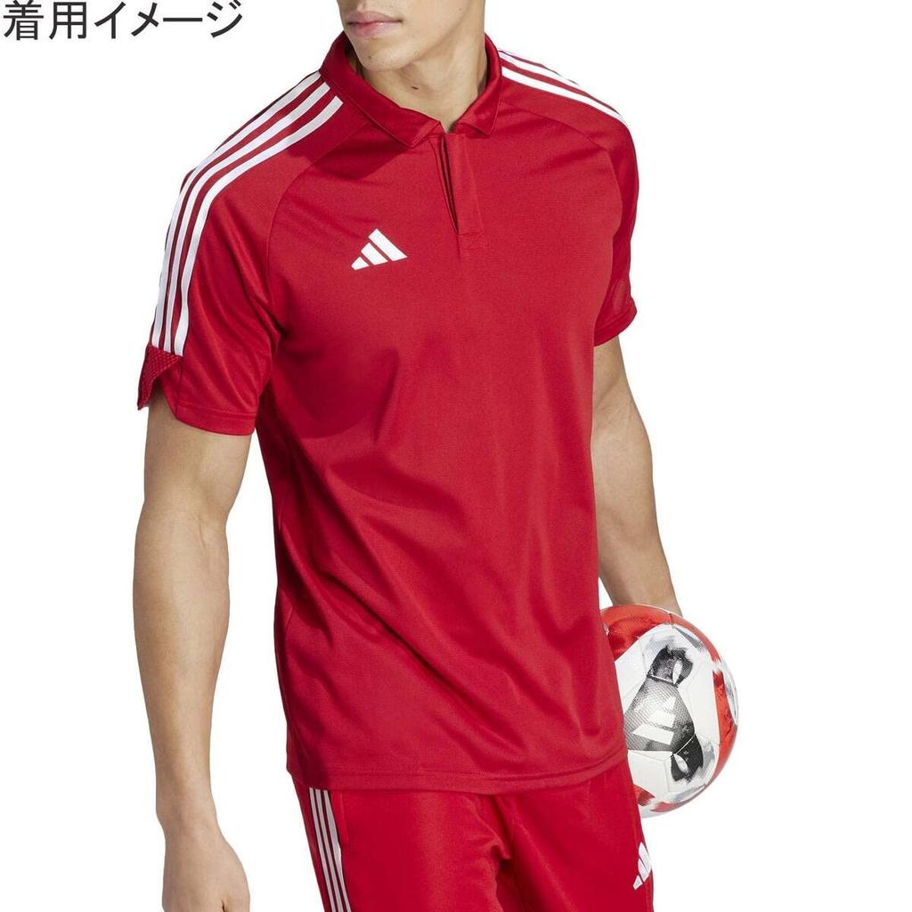 TIRO23 L Polo MMK65 HS7228 Team Power Red Soccer Wear Shirt 1 Piece [adidas] Men's J/2XS