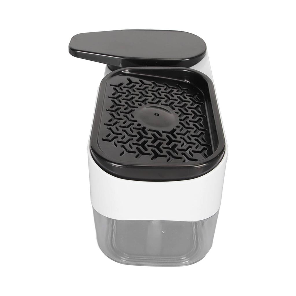Soap Press Dispenser Manual Press Soap Box with Sponge Holder Foam Generate Soap Liquid Dispenser for Sink Bathroom