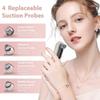 Blackhead Removal Vacuum, Blackhead Removal Tool with 4 Suction Probes, Blackhead Remover for Face, Cordless Pore Vacuum Acne Whitehead Remover, Black