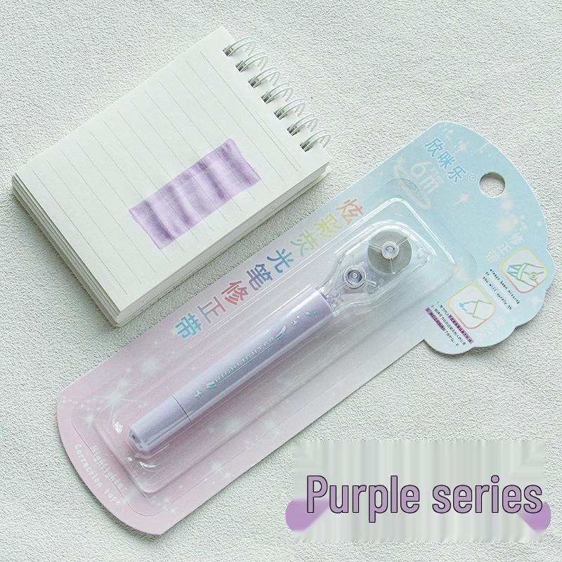 Fluorescent Pen & Large Capacity Morandi Correction Tape Set